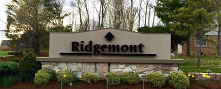 Ridgemont subdivision sign